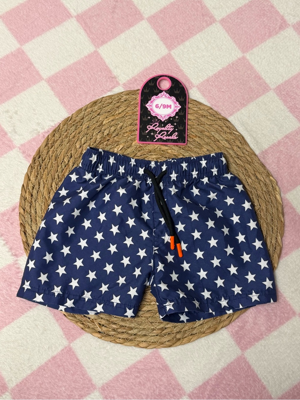 6/9M Navy Star Print Kids Shorts